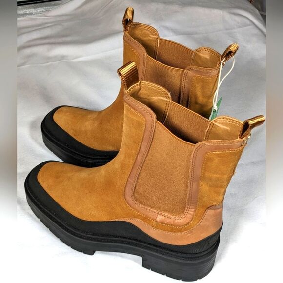 New Sam Edelman Luila Chelsea Suede Leather Boots Water Repellent Size 10 - Picture 4 of 11